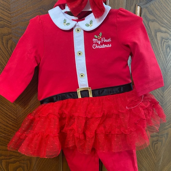 New My First Christmas Outfit & Headband - Picture 3 of 8